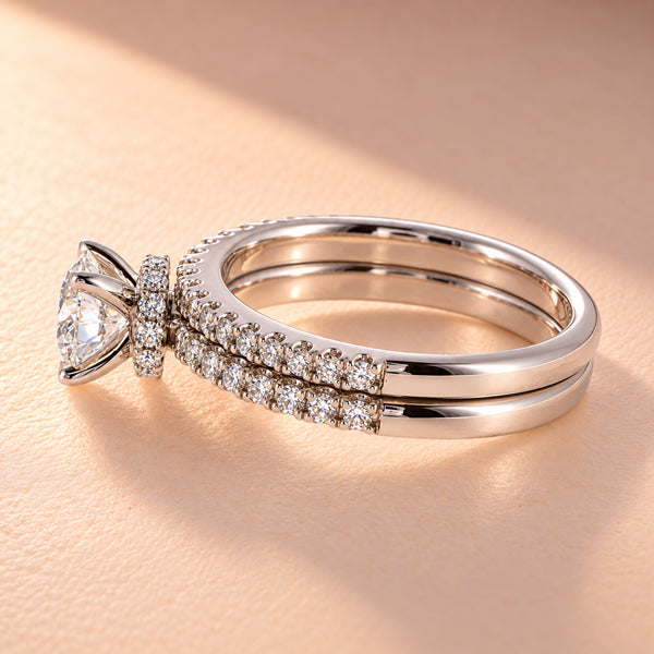 18ct White Gold 1.50ct F/VS2 Lab Grown Diamond Bridal Ring Set