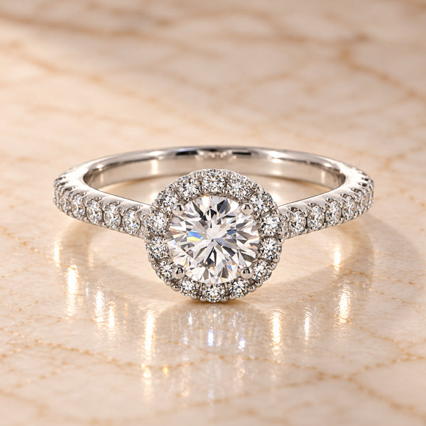 Lumina – 1.23ct Lab-Grown Diamond Halo Engagement Ring