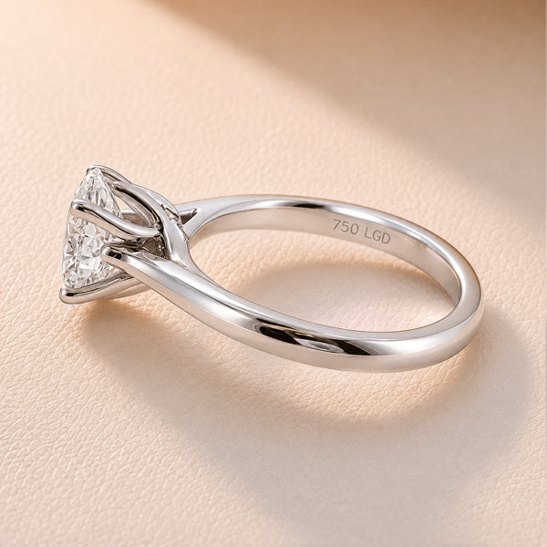 18ct White Gold 1.51ct D/VS1 Oval Lab Grown Diamond Ring