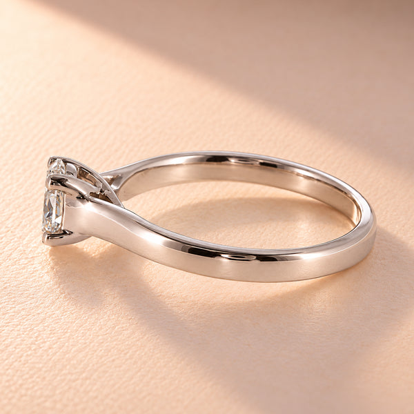 Lumina – 0.46ct Oval Lab-Grown Diamond Solitaire Engagement Ring