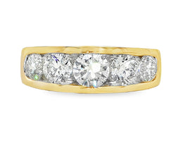 18ct Yellow Gold Channel Set Ring 2.01ct