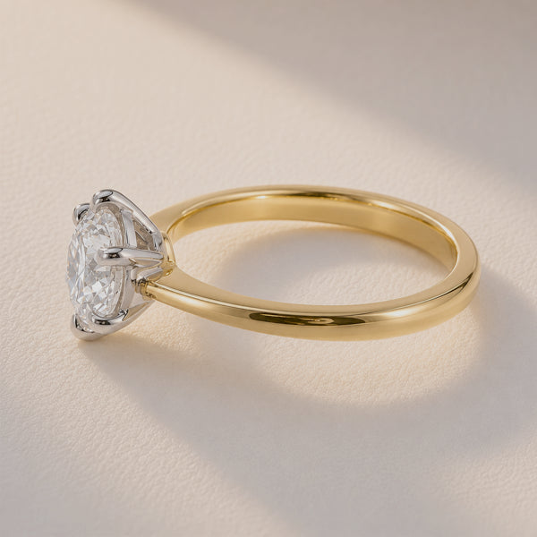 18ct Yellow & White Gold Round Brilliant Diamond Solitaire Ring – 1.50ct