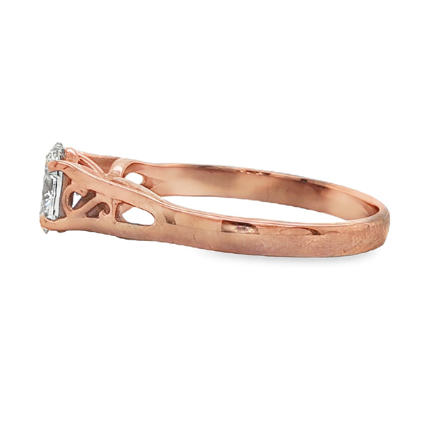 9ct Rose Gold 0.42ct Oval Lab Grown Diamond Ring F/VVS2