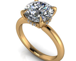 Madeleine - 18ct Yellow Gold 3.00ct Lab Grown Diamond Ring with Hidden Halo