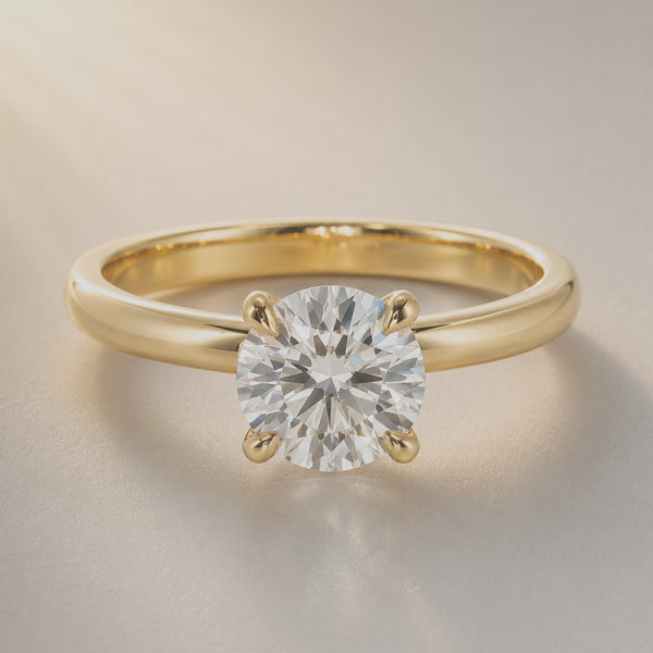 Chloë - 18ct Yellow Gold Lab Grown Diamond Solitaire Ring Four Claw 1.67ct