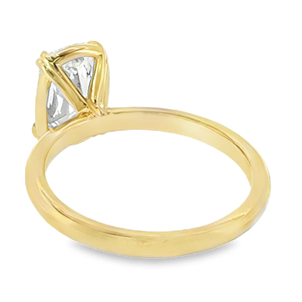 DOMINIQUE - 18ct Yellow Gold 2.01ct Rectangular Cushion Cut Lab Grown Diamond Ring