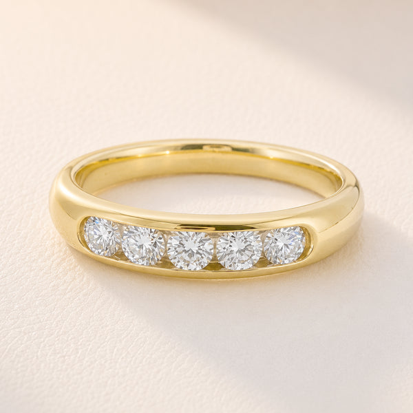 9ct Yellow Gold Channel Set Diamond Ring – 0.35ct