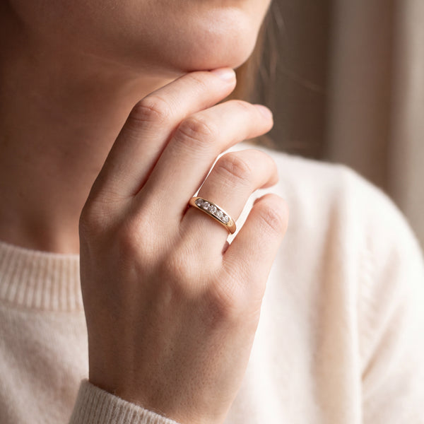 9ct Yellow Gold Channel Set Diamond Ring – 0.35ct