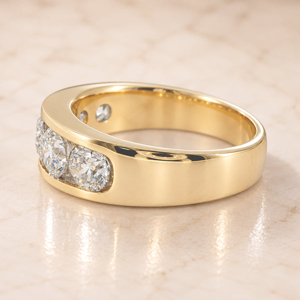 18ct Yellow Gold Channel Set Ring 2.01ct