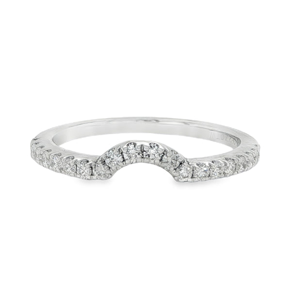 18ct White Gold Lab Grown Diamonds 0.27ct Shaped Wedding Ring