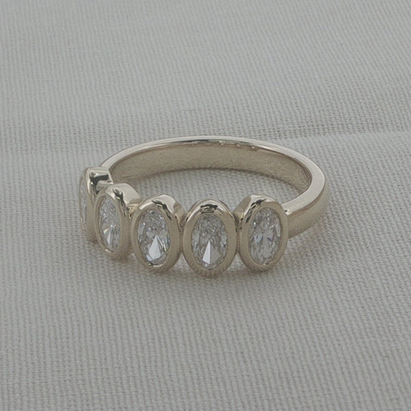 COSETTE Oval Diamond Ring 0.98ct Lab Grown 18ct Yellow Gold