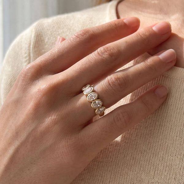 COSETTE Oval Diamond Ring 0.98ct Lab Grown 18ct Yellow Gold