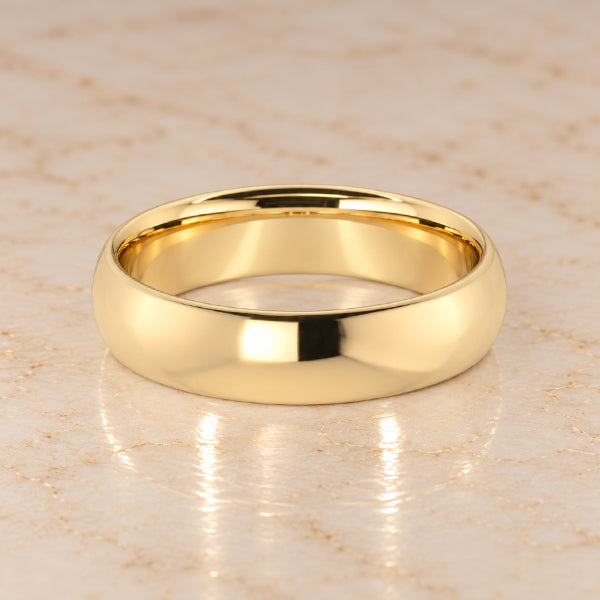 Deluxe Weight 9ct Yellow Gold Gents 6mm Polished Wedding Band
