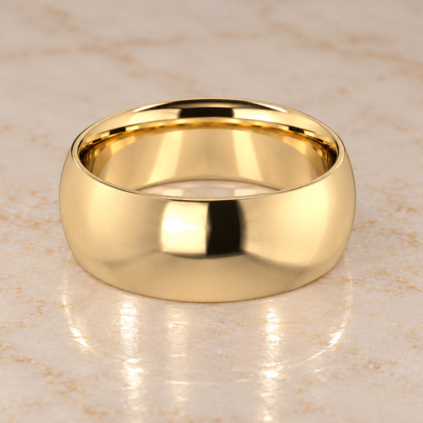 Deluxe Weight 18ct Yellow Gold Gents 8mm Polished Wedding Band