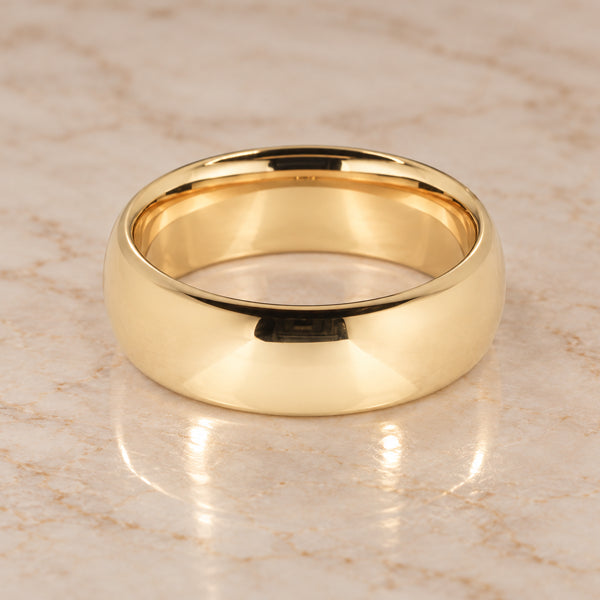 Deluxe Weight 9ct Yellow Gold Gents 8mm Polished Wedding Band