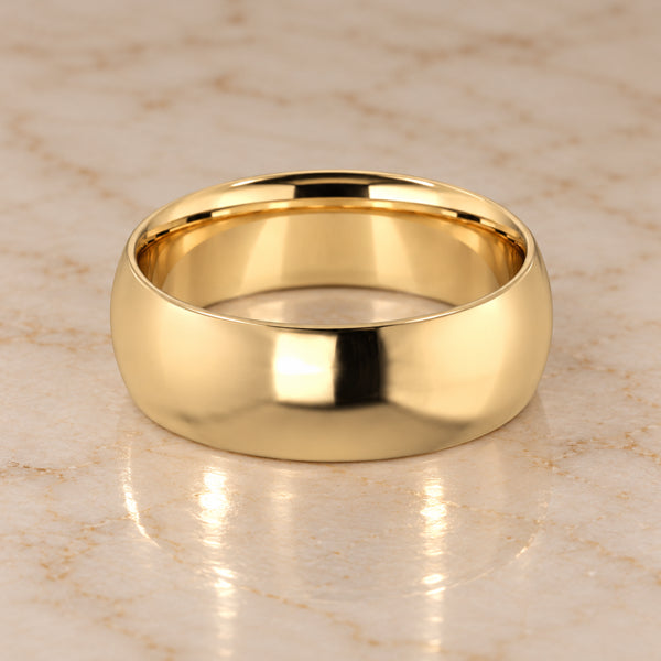 Deluxe Weight 18ct Yellow Gold Gents 7mm Polished Wedding Band