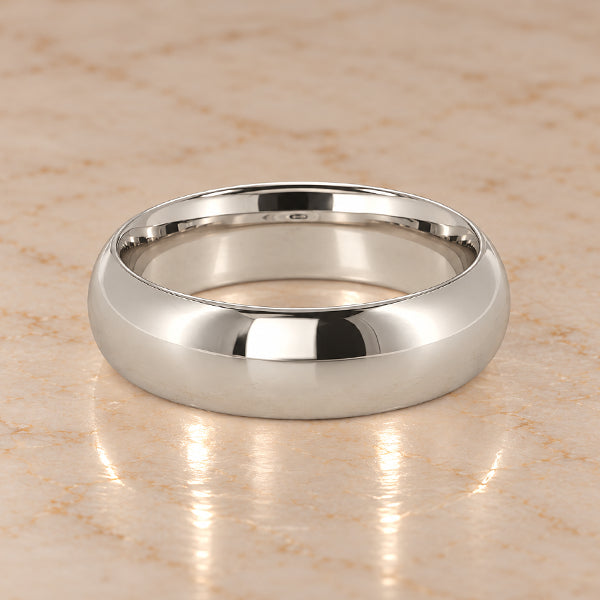 Platinum Deluxe Comfort Curve Wedding Ring – 6mm