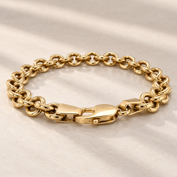9ct Yellow Gold Handmade Medusa Bracelet