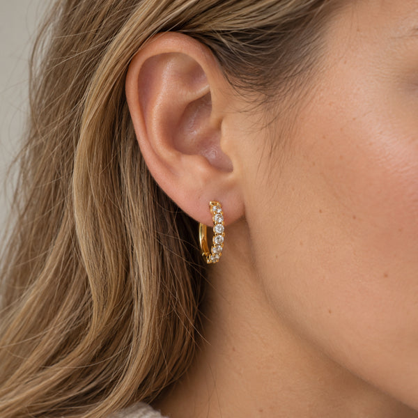 18ct Yellow Gold 1.50ct Lab-Grown Diamond Hoop Earrings