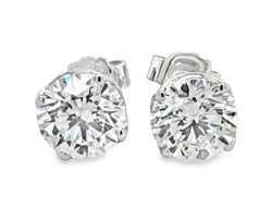 9ct White Gold 2.00ct Lab Grown Round Brilliant Cut Diamond Stud Earrings