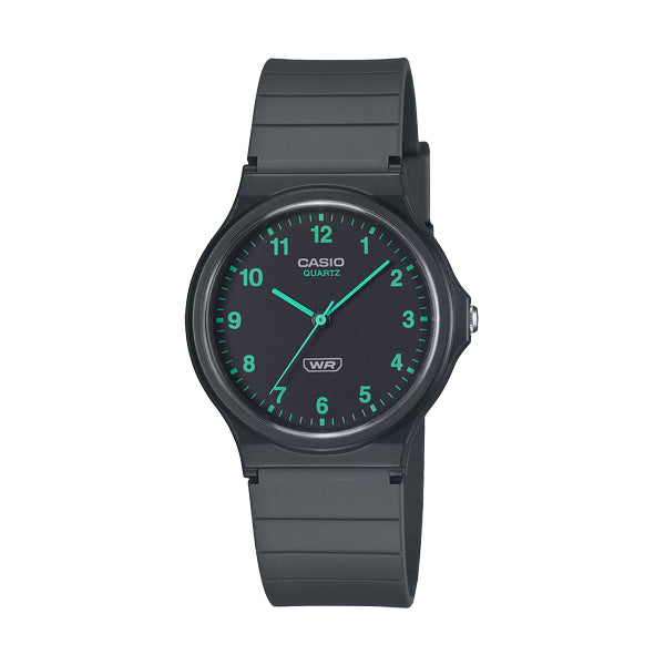 Casio Analogue, Black Resin Band, Water Resistant