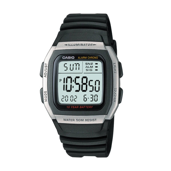 Casio Mens Digital Watch in Black W96H-1A