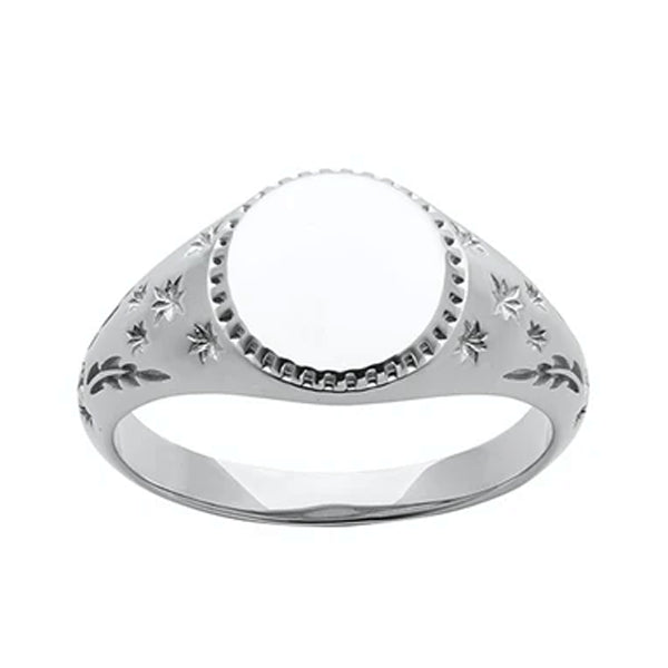 Karen Walker Society Signet Ring Stg Silver