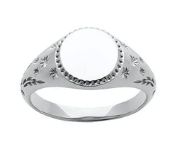 Karen Walker Society Signet Ring Stg Silver