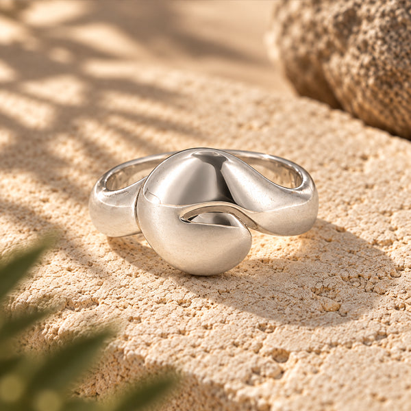 Whenua Tūhono Koru Ring – Sterling Silver