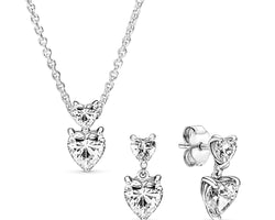 Pandora Timeless Hearts Necklace & Earrings Gift Set