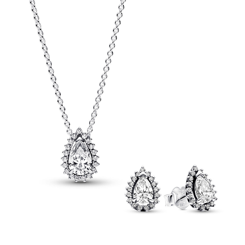 Pear Cut Necklace & Earring Set