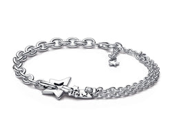 Shooting Star Sterling Silver Bracelet With Clear Cubic Zirconia