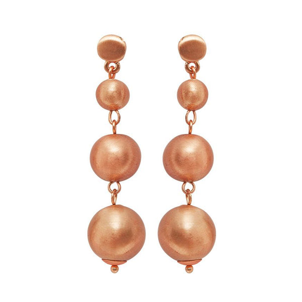 Tara Droplet Rose Gold Ion Earrings