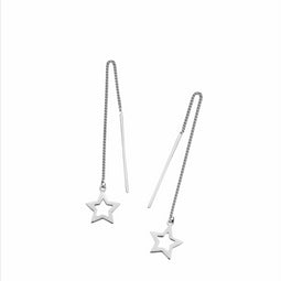 Sterling Silver Karen Walker Thread Earrings Star