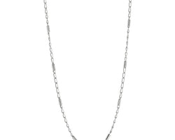 Silver Link And Rod Chain, 60Cm