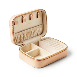 Karen Walker Leather Jewellery Case - Peach, With Dust Bag