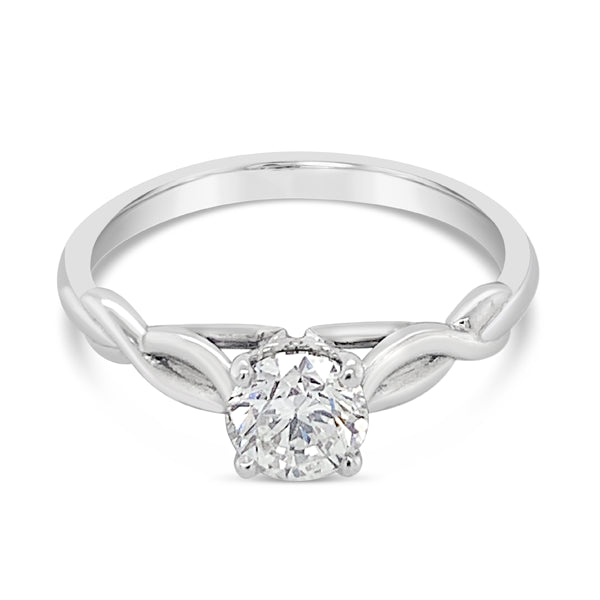 18ct White Gold Solitaire Diamond Susette Ring