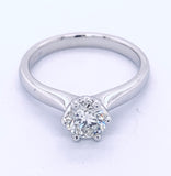 18ct White Gold Solitaire Diamond Aria Ring 0.70ct
