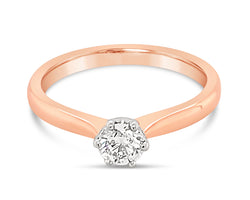 Rose Gold 0.34ct Diamond Solitaire Valentina Ring
