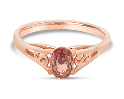 9ct Rose Gold Pink Sapphire Paulette Ring