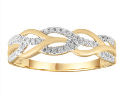 9ct Yellow Gold 0.15Ct HI/I1 Diamond Dress Ring