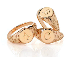Karen Walker Society Signet Ring Gold