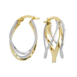 Gold & Silver Huggie Earrings