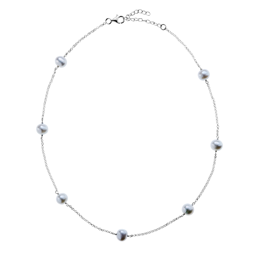 Najo Sterling Silver Potato Pearls Necklace
