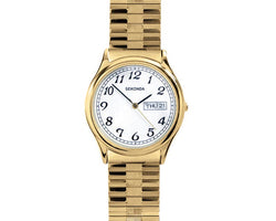 Sekonda Watch Gold Colour Expander Date White Dial