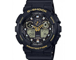 G-Shock Analogue Digital Black and Gold Accents Watch