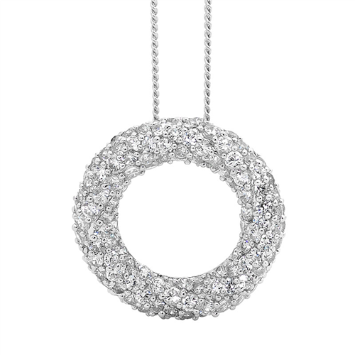 Cubic Zirconia Circle Pendant