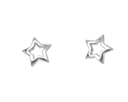 Karen Walker Mini Star Stud Earrings Silver