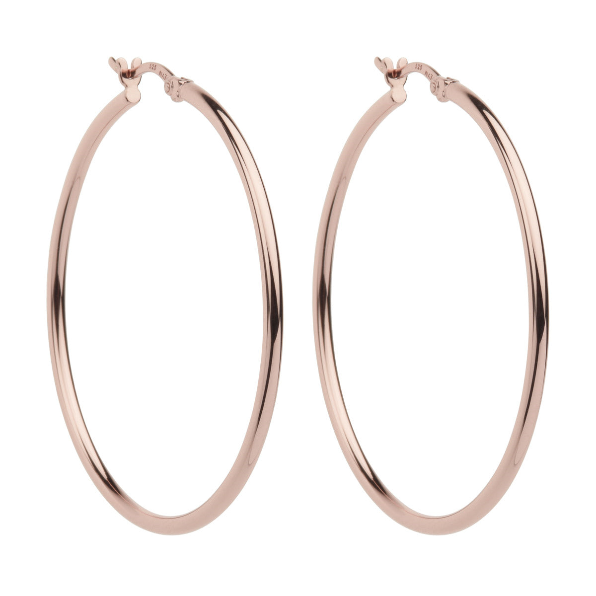 Rose Gold Plated Hoop Earrings