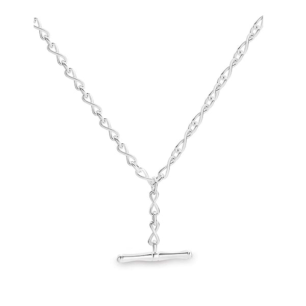 Sterling Silver Infinity Figaro Chain 50cm